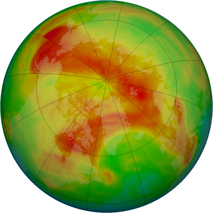 Arctic ozone map for 26 March 1992